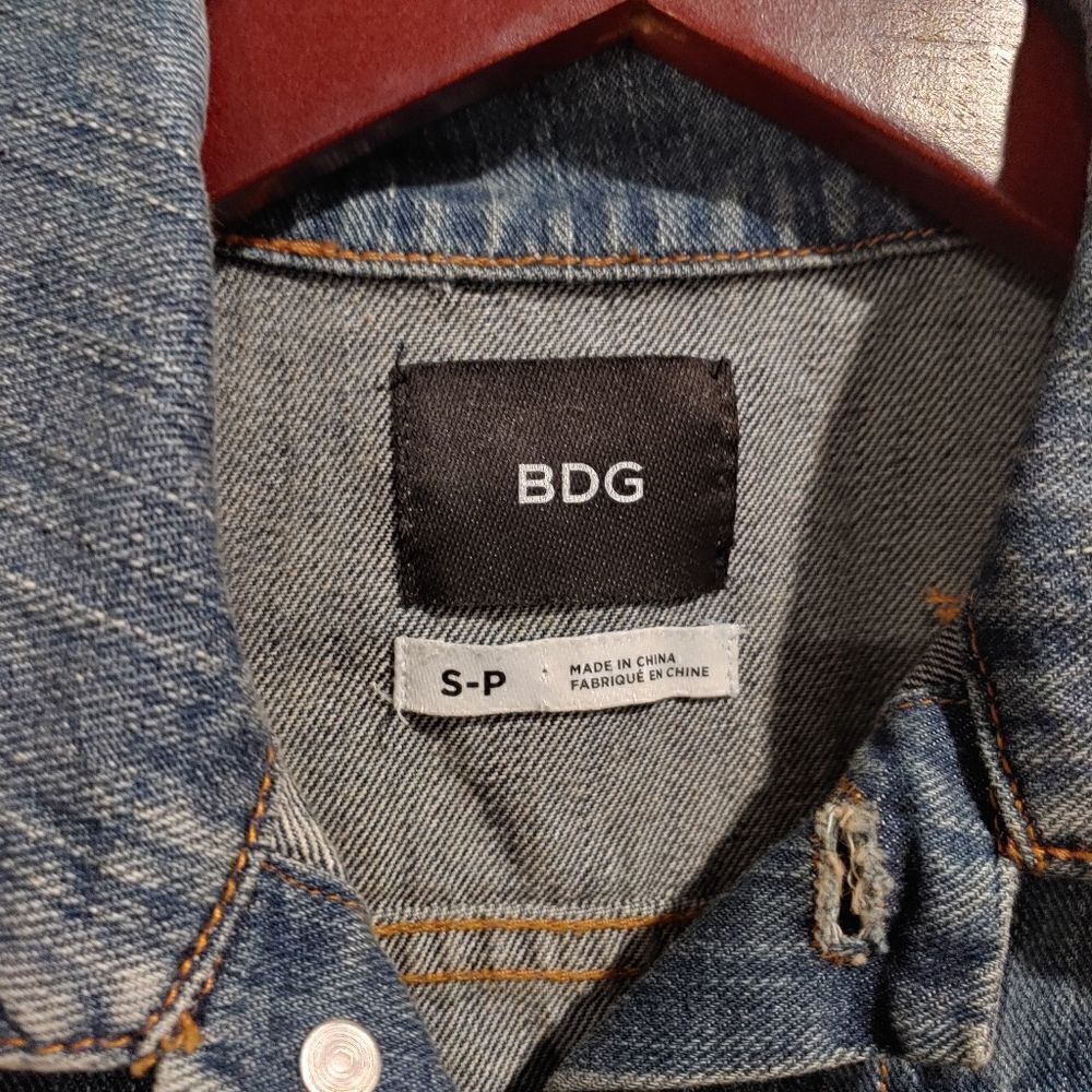 Urban Outfitters BDG Camouflage Denim Jean Jacket Blue Small - Picture 7 of 7